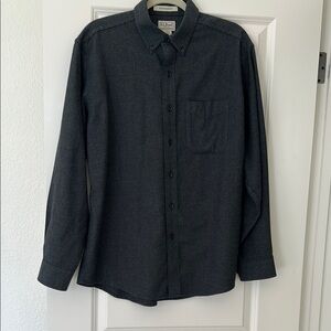 L.L. Bean Black Casual Button Down Shirt, Size M